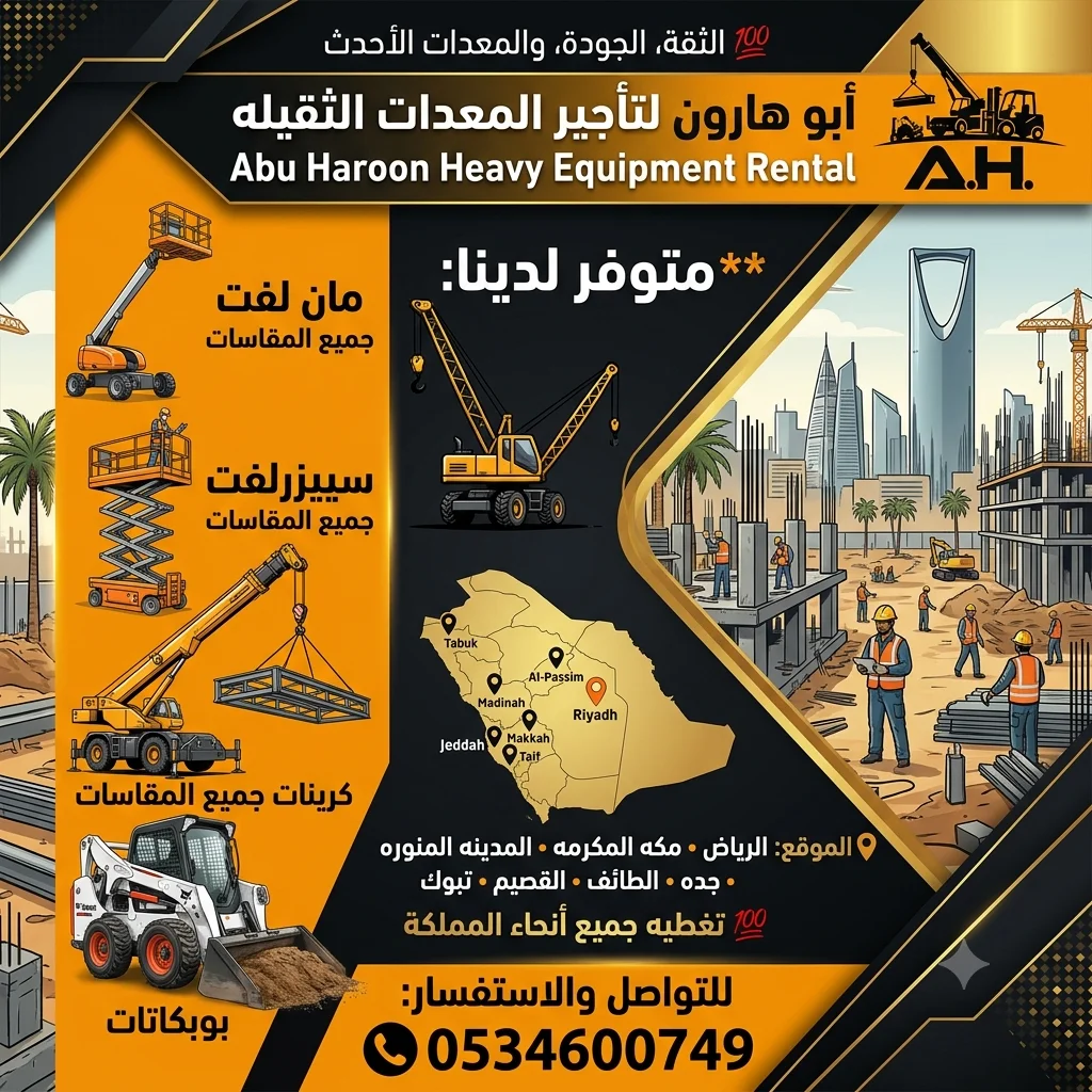 تاجير معدات ثقيله