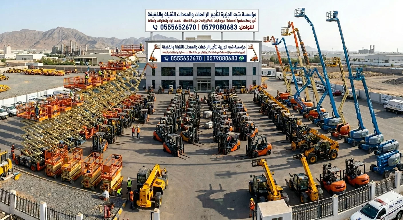 شبه الجزيرة تقدم # فوركلفت للإيجار & سيزرلفت للإيجار بجدة والرياض والدمام || 0555652670 🤳
