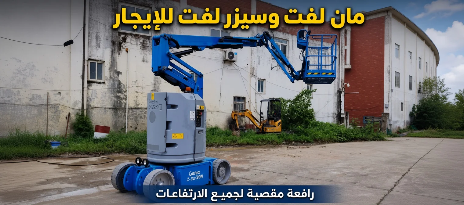 مان لفت سيزر لفت للإيجار | يومي وشهريتأجير مان لفت وسيزر لفت | رافعات مقصيةمان لفت + سيزر لفت للإيجار | أسعار منافسة