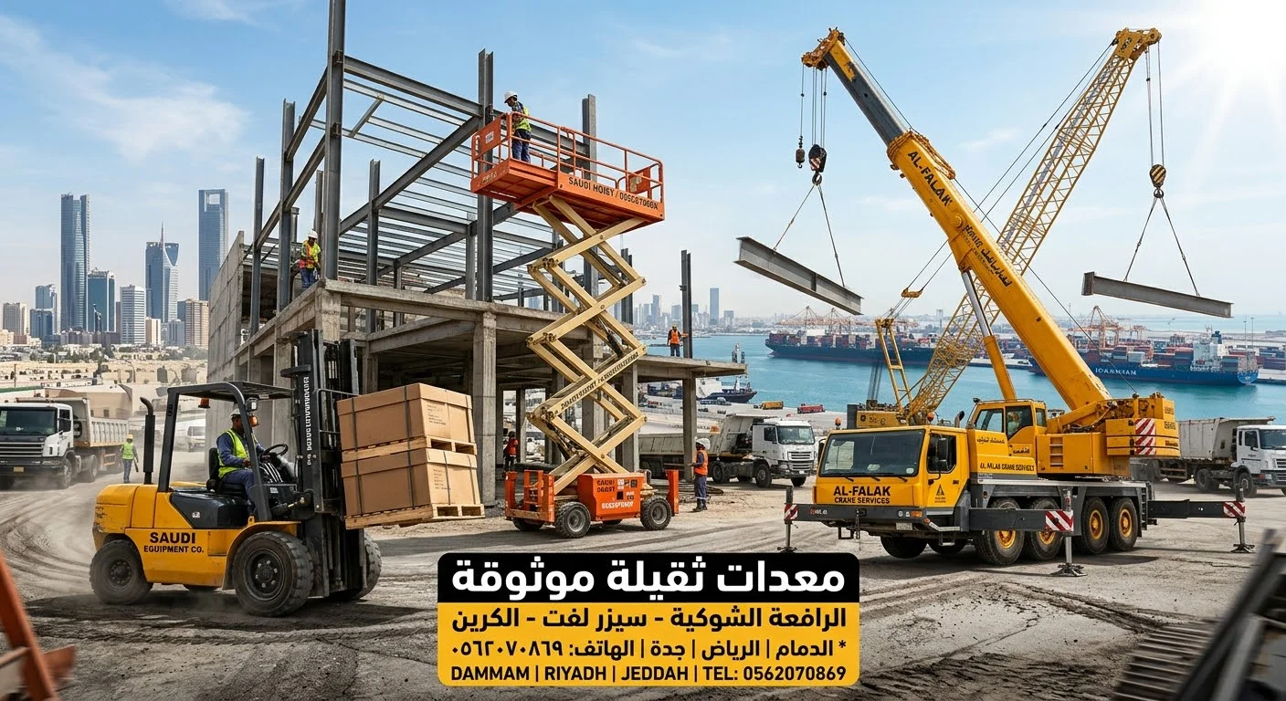 تأجير جميع أنواع المعدات فالدمام والرياض وجدة0562070869
