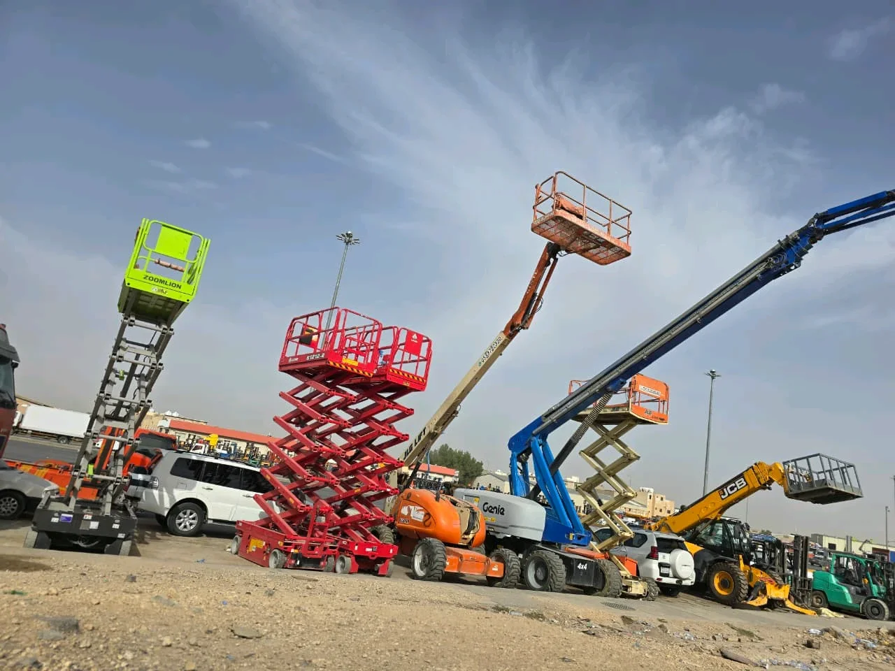 سيزر لفت للايجار في جدة & ارتفاعات متعددة & كهرباء _ ديزل .