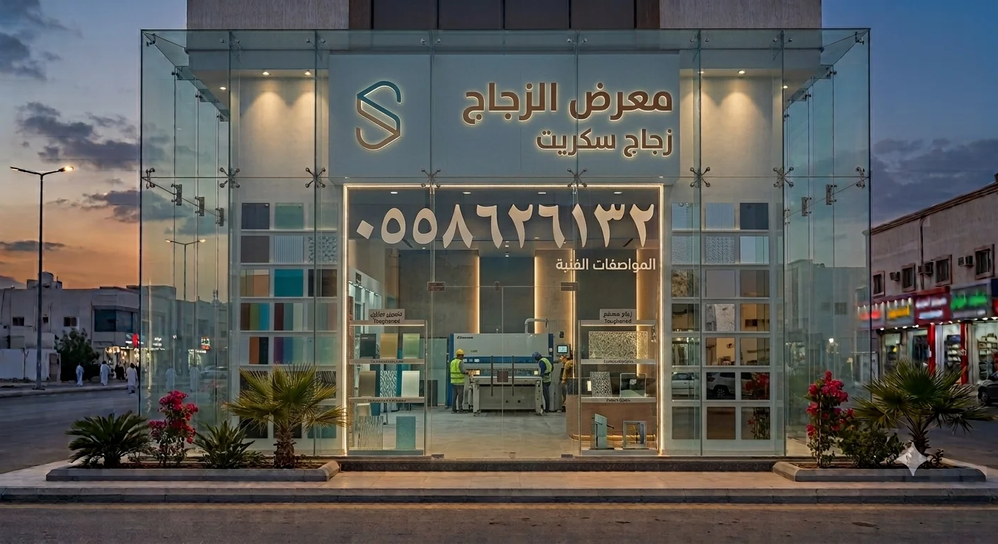 زجاج سكريت ابوعريش الصناعية  واجهات مكاتب ابواب كهرباء دربزين مراوش