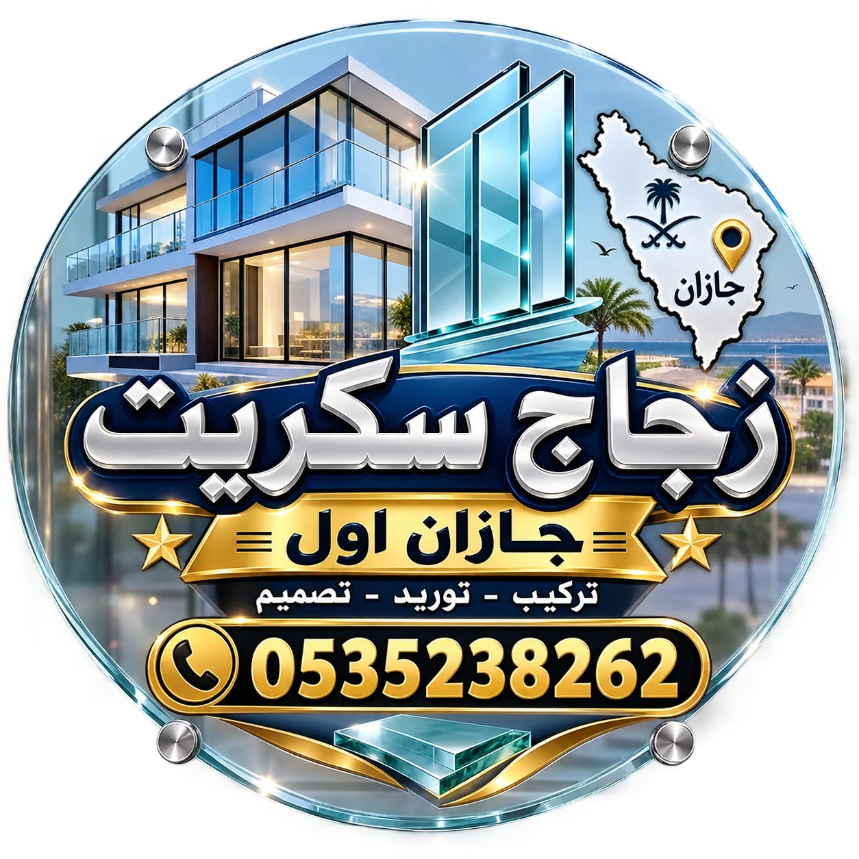 زجاج سكريت جازان