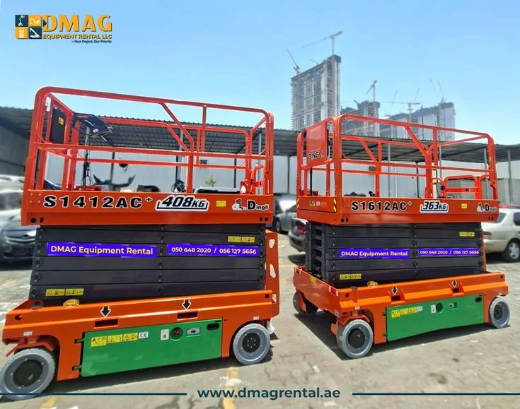 تأجير سيزر لفت رافعات مقصية 8 - 10 - 12 - 14 - 16 - 18 متر | كهرباء وديزل | 0538582098