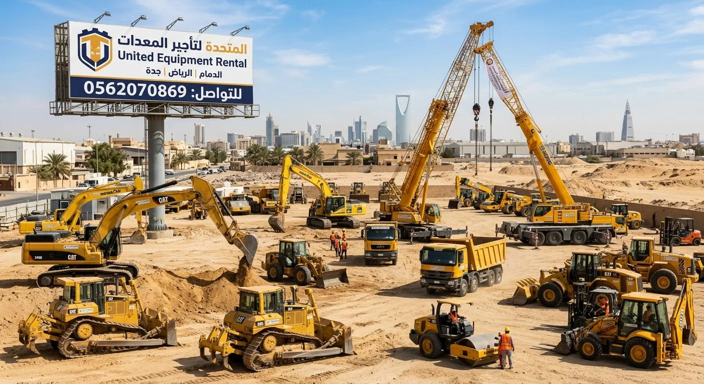 تأجير وأيجار جميع أنواع المعدات 0562070869