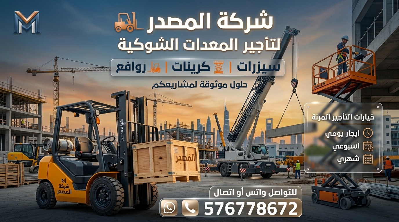 شركة المصدر لتأجير المعدات